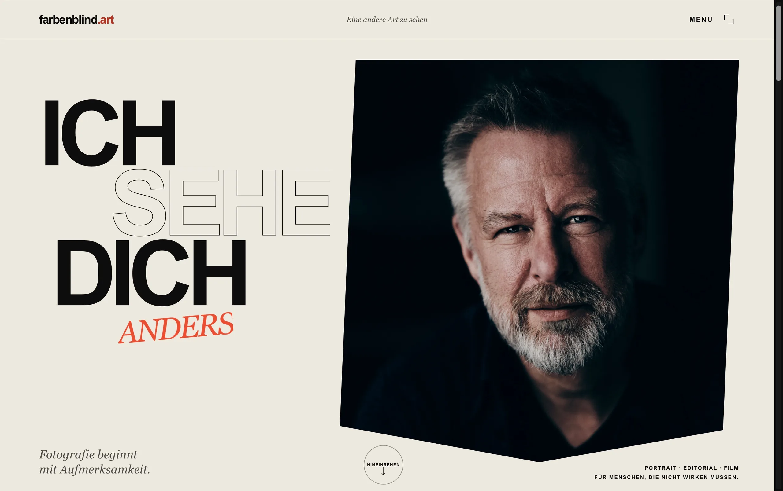 Preintscreen der Startseite